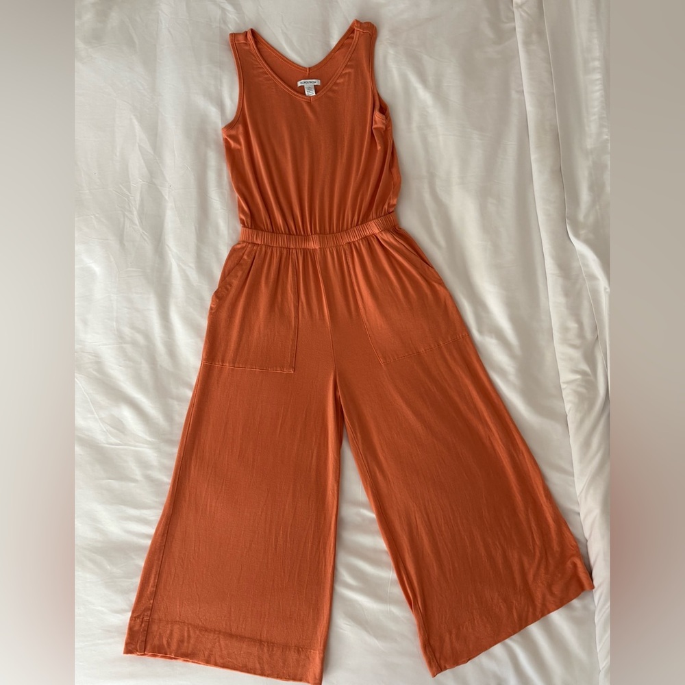 Nordstrom Orange Casual Dress with Flowing Silhouette